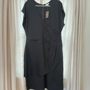 NWT J.Jill v-neck midi black dress
